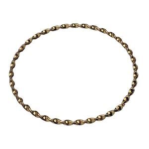 Gold Toned Twisted Bangle Bracelet